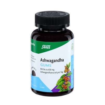 Sie sehen eine Packung Salus® Ashwagandha Gums, Produktbild: 01 Salus® Ashwagandha Gums, A-Nr.: 6122052 - 01