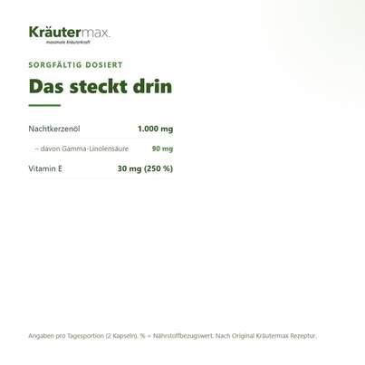 Sie sehen eine Packung Nachtkerzenöl Kapseln 90 Stück, Produktbild: 03 Nachtkerzenöl Kapseln 90 Stück, A-Nr.: 5746448 - 03
