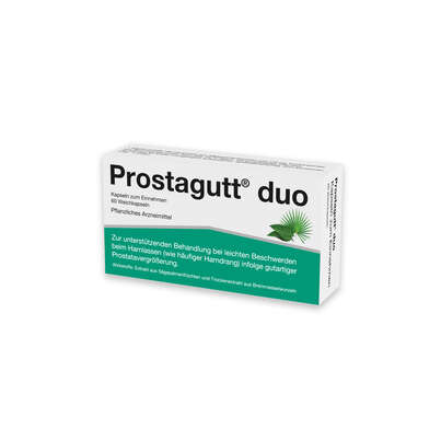 Sie sehen eine Packung Prostagutt duo Kapseln, Produktbild: 02 Prostagutt duo Kapseln, A-Nr.: 4979966 - 02