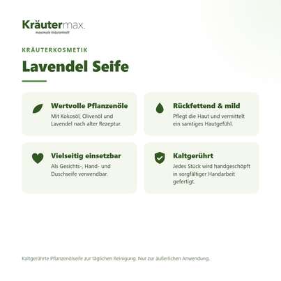 Sie sehen eine Packung Lavendel Seife 100 g, Produktbild: 02 Lavendel Seife 100 g, A-Nr.: 4319342 - 02