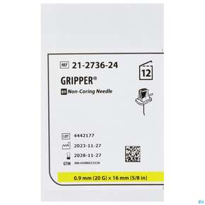 Injektionsspritzen U.zubeh. Gripper Nadel 20gx16mm 12st, A-Nr.: 4294211 - 01
