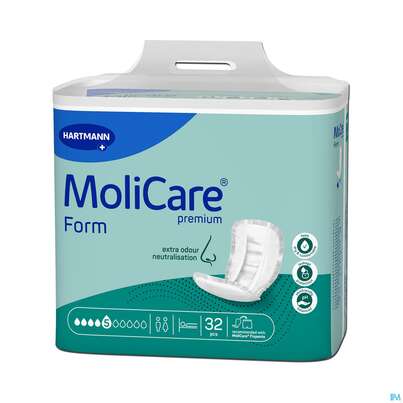 Sie sehen eine Packung Inkontinenz Molicare Premium Form 5 Tropfen 32st, Produktbild: 02 Inkontinenz Molicare Premium Form 5 Tropfen 32st, A-Nr.: 5602324 - 02