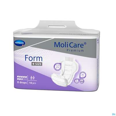 Sie sehen eine Packung Inkontinenz Molicare/premium Einlagen Form +size 8d 20st, Produktbild: 02 Inkontinenz Molicare/premium Einlagen Form +size 8d 20st, A-Nr.: 5467607 - 02