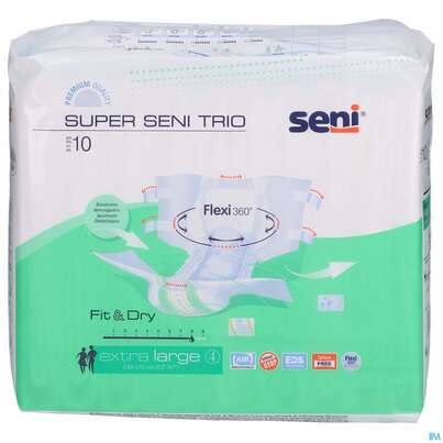 Sie sehen eine Packung Inkontinenz Windelslip Seni/super Trio X-large 10st, Produktbild: 01 Inkontinenz Windelslip Seni/super Trio X-large 10st, A-Nr.: 3586816 - 01