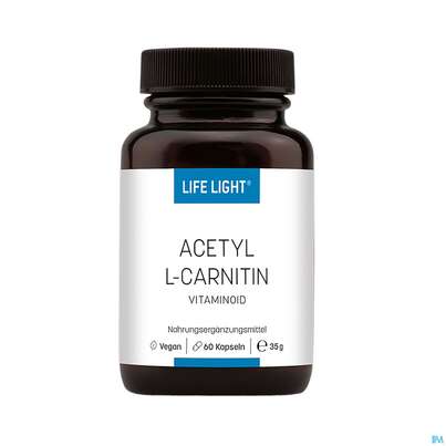 Sie sehen eine Packung Life Light Kapseln Acetyl-l-carnitin 60st, Produktbild: 01 Life Light Kapseln Acetyl-l-carnitin 60st, A-Nr.: 3134729 - 01