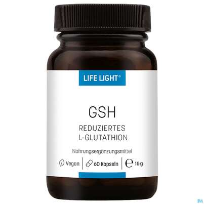 Sie sehen eine Packung Life Light Kapseln Gsh Red.l-glutathion 60st, Produktbild: 03 Life Light Kapseln Gsh Red.l-glutathion 60st, A-Nr.: 4037862 - 03