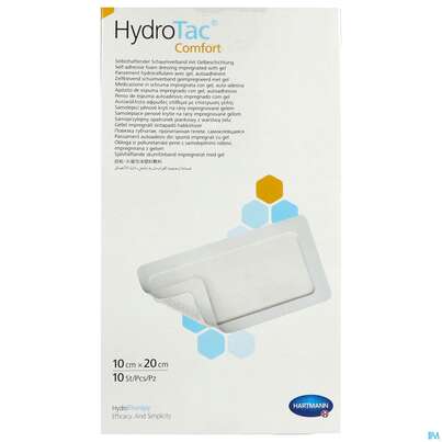 Schaumverband Hydrotac Comfort 10x 20cm 10st, A-Nr.: 4134039 - 01