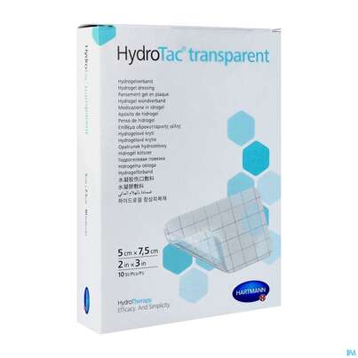 Sie sehen eine Packung Schaumverband Hydrotac Transparent 5x7,5cm 10st, Produktbild: 03 Schaumverband Hydrotac Transparent 5x7,5cm 10st, A-Nr.: 5310521 - 03