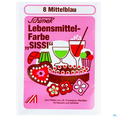 Sie sehen eine Packung Schimek Lebensmittelfarbe Nr 8 Mittelblau 4g, Produktbild: 02 Schimek Lebensmittelfarbe Nr 8 Mittelblau 4g, A-Nr.: 5745064 - 02