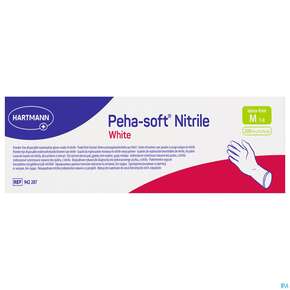 Untersuchungshandschuhe Peha/soft/puderfrei Nitrile Unsteril White M 200st, A-Nr.: 3994047 - 01