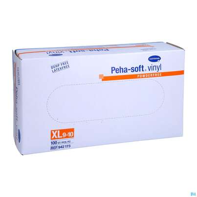 Sie sehen eine Packung Untersuchungshandschuhe Peha/soft/puderfrei Vinyl Unsteril Extragross Xl 94217 100st, Produktbild: 03 Untersuchungshandschuhe Peha/soft/puderfrei Vinyl Unsteril Extragross Xl 94217 100st, A-Nr.: 3462741 - 03