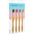 Nordics Öko Zahnbürsten Bambus Sparpack 4x Erwachsene, A-Nr.: 5666873 - 01