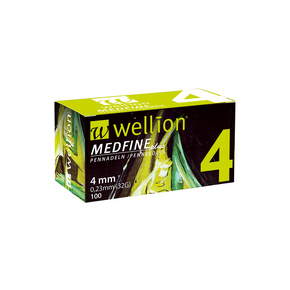 WELL104 Wellion MEDFINE plus Pennadeln, 4 mm, 100 Stück, A-Nr.: 3480064 - 01