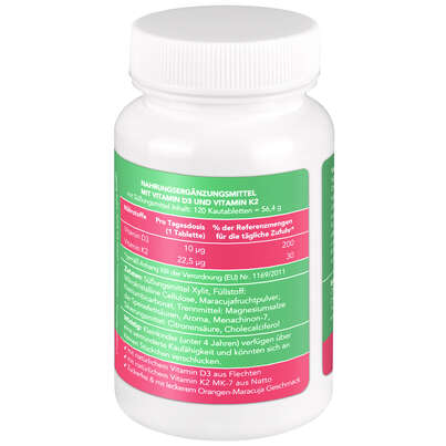 BjökoVit Vitamin D3+K2 Kautabletten für Kinder vegan, A-Nr.: 5174762 - 02
