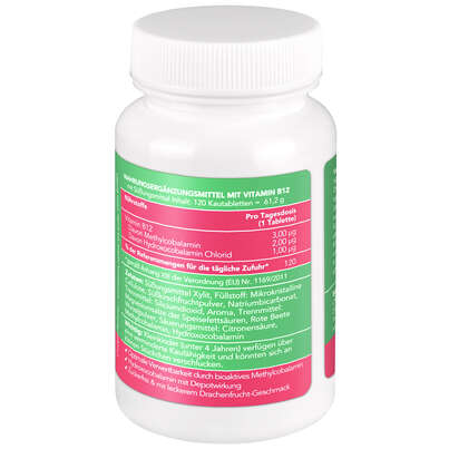 Sie sehen eine Packung BjökoVit Vitamin B12 Kautabletten für Kinder vegan, Produktbild: 02 BjökoVit Vitamin B12 Kautabletten für Kinder vegan, A-Nr.: 5174756 - 02