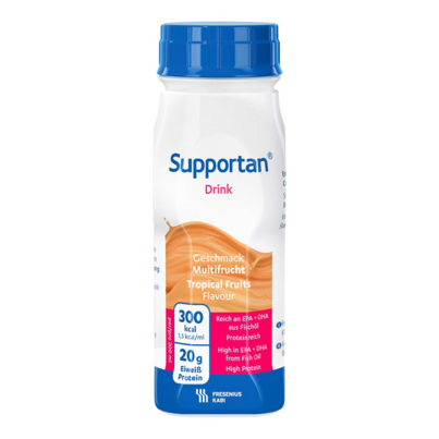 Sie sehen eine Packung Supportan® Drink Multifrucht, Produktbild: 01 Supportan® Drink Multifrucht, A-Nr.: 4243679 - 01