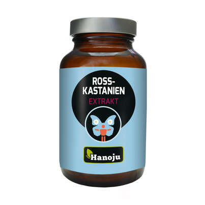 Sie sehen eine Packung Hanoju Rosskastanien Extrakt Kapseln 300mg, Produktbild: 01 Hanoju Rosskastanien Extrakt Kapseln 300mg, A-Nr.: 4255903 - 01