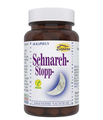 Sie sehen eine Packung Espara Schnarch-Stopp Kapseln, Produktbild: 02 Espara Schnarch-Stopp Kapseln, A-Nr.: 5226631 - 02