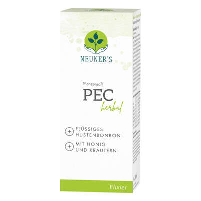 Sie sehen eine Packung PEC herbal Hustensaft, Produktbild: 01 PEC herbal Hustensaft, A-Nr.: 4172620 - 01