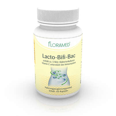 Sie sehen eine Packung Floramed Lacto-Bifi-Bac, Produktbild: 02 Floramed Lacto-Bifi-Bac, A-Nr.: 4390245 - 02