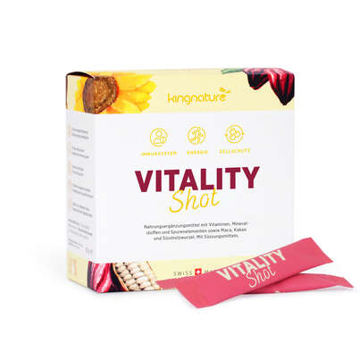 Sie sehen eine Packung kingnature VITALITY SHOT, Produktbild: 01 kingnature VITALITY SHOT, A-Nr.: 5667625 - 01