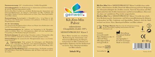 Sie sehen eine Packung Floramed Kli-Zeo-Min Pulver, Produktbild: 01 Floramed Kli-Zeo-Min Pulver, A-Nr.: 4790648 - 01