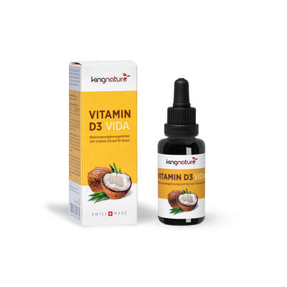 Sie sehen eine Packung Kingnature Vitamin D3 Vida, Produktbild: 01 Kingnature Vitamin D3 Vida, A-Nr.: 4765863 - 01
