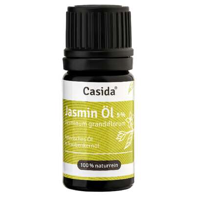 Sie sehen eine Packung Jasmin Öl 5 % ätherisch, Produktbild: 01 Jasmin Öl 5 % ätherisch, A-Nr.: 5807658 - 01