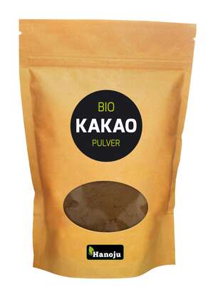 Sie sehen eine Packung Hanoju Kakao Pulver Bio, Produktbild: 01 Hanoju Kakao Pulver Bio, A-Nr.: 4385095 - 01