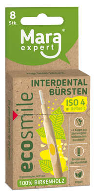 Sie sehen eine Packung ecosmile INTERDENTALBÜRSTEN ISO 4, mittelbreit, Produktbild: 01 ecosmile INTERDENTALBÜRSTEN ISO 4, mittelbreit, A-Nr.: 5678988 - 01