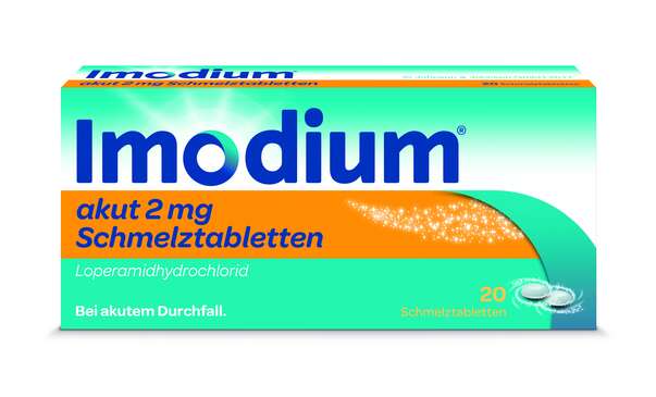 Imodium akut Schmelztabletten 2mg, A-Nr.: 3769238 - 01