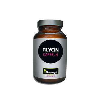 Sie sehen eine Packung Hanoju Glycin Kapseln 600mg, Produktbild: 01 Hanoju Glycin Kapseln 600mg, A-Nr.: 4255501 - 01