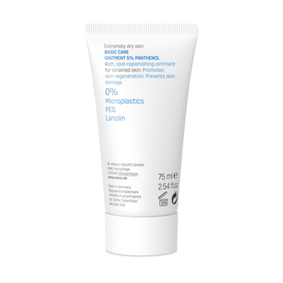 Sie sehen eine Packung Eubos Salbe 5% Panthenol 75 ml, Produktbild: 02 Eubos Salbe 5% Panthenol 75 ml, A-Nr.: 1565632 - 02