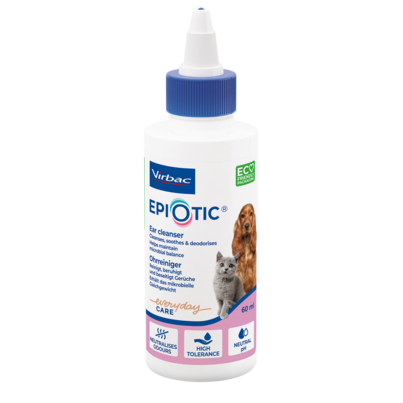 Sie sehen eine Packung Epiotic Ohrreiniger für Hunde und Katzen, Produktbild: 01 Epiotic Ohrreiniger für Hunde und Katzen, A-Nr.: 1569498 - 01