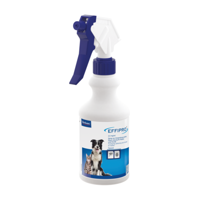Sie sehen eine Packung EFFIPRO 2,5 mg/ml Spray zur Anwendung auf der Haut, Lösung für Katzen und Hunde, Produktbild: 01 EFFIPRO 2,5 mg/ml Spray zur Anwendung auf der Haut, Lösung für Katzen und Hunde, A-Nr.: 4219675 - 01