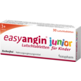 Sie sehen eine Packung easyangin junior Lutschtabletten für Kinder, Produktbild: 02 easyangin junior Lutschtabletten für Kinder, A-Nr.: 4150400 - 02