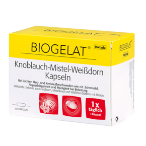 Biogelat Knoblauch-Mistel-Weißdorn Kapseln, A-Nr.: 3920669 - 01