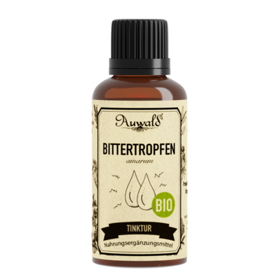 Sie sehen eine Packung Auwald® - Bittertropfen BIO Tropfen (Auszug, Extrakt, Essenz), Produktbild: 01 Auwald® - Bittertropfen BIO Tropfen (Auszug, Extrakt, Essenz), A-Nr.: 5709482 - 01
