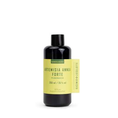 Sie sehen eine Packung Kasimir und Lieselotte Artemisia Annua forte Pflanzenauszug 200 ml, Produktbild: 01 Kasimir und Lieselotte Artemisia Annua forte Pflanzenauszug 200 ml, A-Nr.: 5176028 - 01