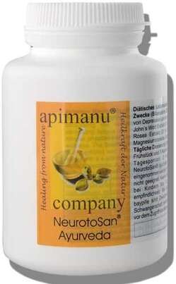 Sie sehen eine Packung Apimanu Neurotosan Ayurveda Kapseln, Produktbild: 02 Apimanu Neurotosan Ayurveda Kapseln, A-Nr.: 3158954 - 02