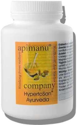 Sie sehen eine Packung Apimanu Hypertosan Ayurveda Kapseln, Produktbild: 02 Apimanu Hypertosan Ayurveda Kapseln, A-Nr.: 3119701 - 02
