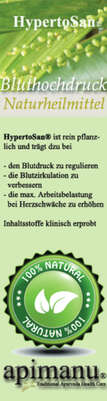 Sie sehen eine Packung Apimanu Hypertosan Ayurveda Kapseln, Produktbild: 04 Apimanu Hypertosan Ayurveda Kapseln, A-Nr.: 3119701 - 04