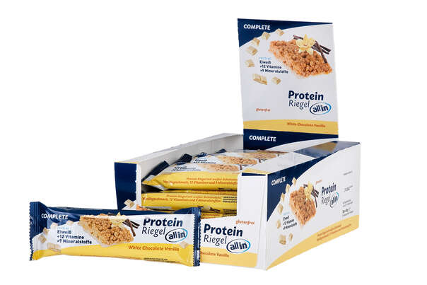 all in® COMPLETE Protein Riegel White Chocolate Vanilla (25 x 40g), A-Nr.: 5332681 - 04