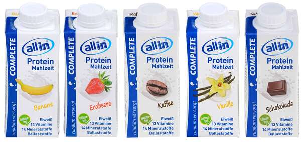 all in® 5er MIX COMPLETE Protein Mahlzeit (14 x 200 ml), A-Nr.: 4907375 - 06