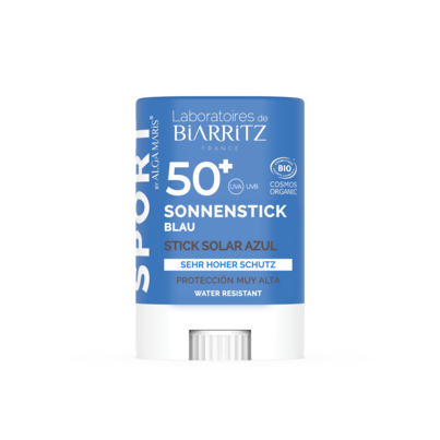 Sie sehen eine Packung Alga Maris Sport Sonnenstick LSF 50+ blau, Produktbild: 01 Alga Maris Sport Sonnenstick LSF 50+ blau, A-Nr.: 5384784 - 01