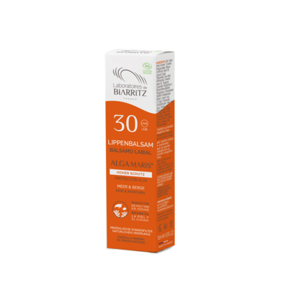 Sie sehen eine Packung Alga Maris Lippenbalsam LSF30 Bio LDB, Produktbild: 02 Alga Maris Lippenbalsam LSF30 Bio LDB, A-Nr.: 4832387 - 02