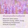 Sie sehen eine Packung Muskatellersalbeiöl, Produktbild: 02 Muskatellersalbeiöl, A-Nr.: 5296382 - 02