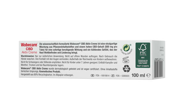 Wobecare CBD Aktiv Creme 100ml, A-Nr.: 5383023 - 06