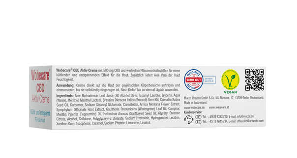 Wobecare CBD Aktiv Creme 100ml, A-Nr.: 5383023 - 07