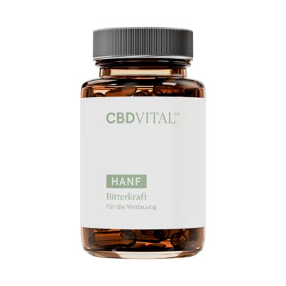 Sie sehen eine Packung CBD VITAL Hanf Bitterkraft, Produktbild: 01 CBD VITAL Hanf Bitterkraft, A-Nr.: 5561542 - 01